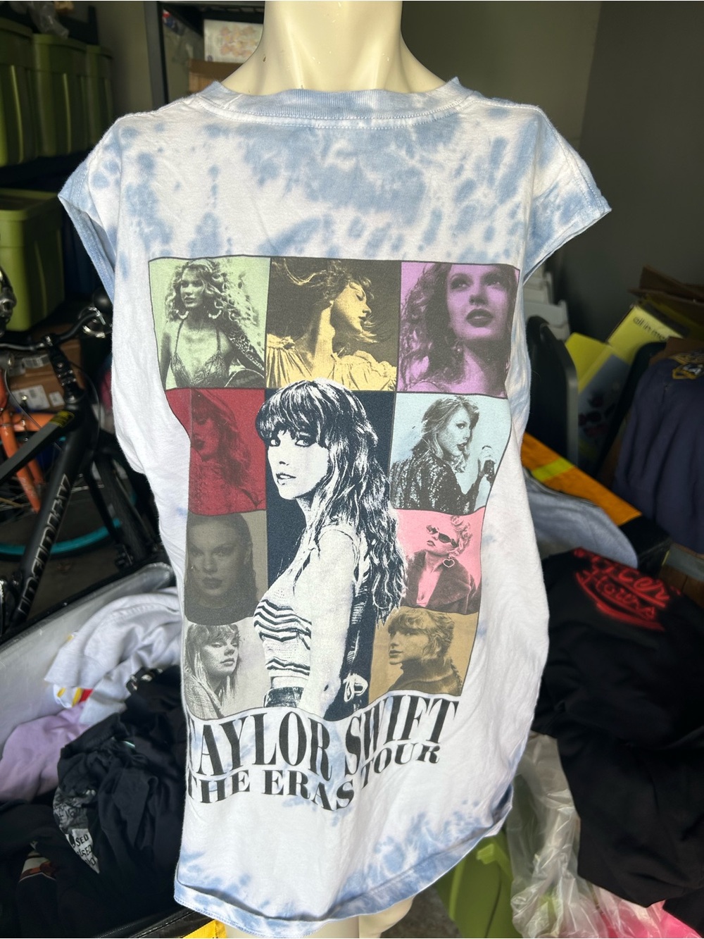 Taylor Swift The Eras Tour Sleeveless Tank Top Tie Dye Merch T-Shirt size medium